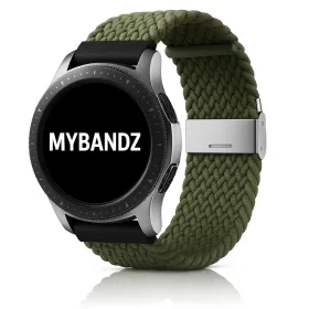 MYBANDZ Állítható fonott szövet óraszíj /zöld/ 20mm