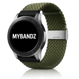 MYBANDZ Állítható fonott szövet óraszíj /zöld/ 22mm