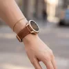 MYBANDZ Elegáns bézs-rózsaszín bőróraszíj rosegold csattal / 20mm