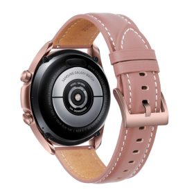   MYBANDZ Elegáns bézs-rózsaszín bőróraszíj rosegold csattal / 22mm