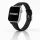 Apple Watch vékony bőróraszíj /fekete/ - ezüst csattal 40/41 és 42mm
