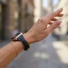 Apple Watch vékony bőróraszíj /fekete/ - ezüst csattal 40/41 és 42mm
