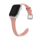 Apple Watch vékony bőróraszíj /púder/ - ezüst csattal 40/41 és 42mm