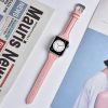 Apple Watch vékony bőróraszíj /púder/ - ezüst csattal 40/41 és 42mm