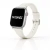 Apple Watch vékony bőróraszíj /fehér/ - ezüst csattal 40/41 és 42mm