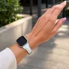 Apple Watch vékony bőróraszíj /fehér/ - ezüst csattal 40/41 és 42mm