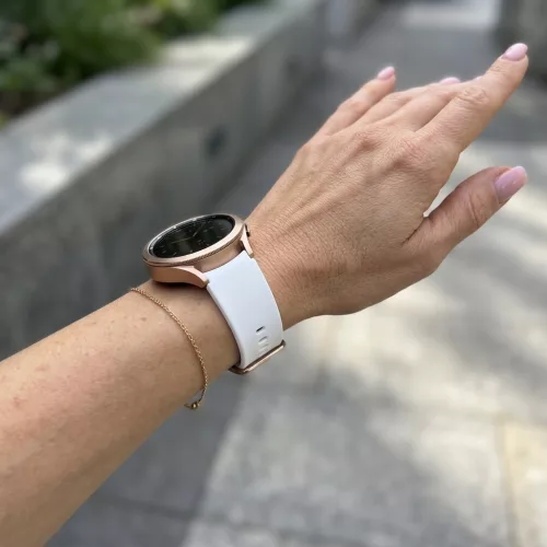 MYBANDZ Szilikon óraszíj fém csattal /fehér/ 22mm