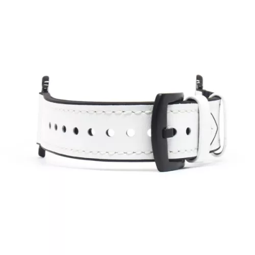 Apple Watch kívül bőr belül szilikon óraszíj /fehér/ 44/45/46/49 mm