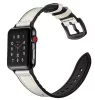 Apple Watch kívül bőr belül szilikon óraszíj /fehér/ 44/45/46/49 mm