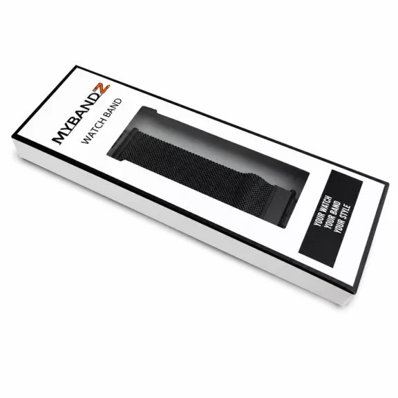 Mybandz Milánói mágneses fém óraszíj-fekete(Xiaomi Smart Band 8/9/10 Pro/Xiaomi Redmi Watch 4-5-6)