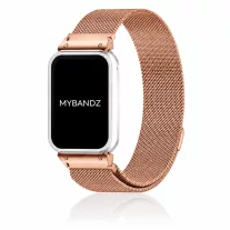   Mybandz Milánói mágneses fém óraszíj-rosegold(Xiaomi Smart Band 8/9/10 Pro/Xiaomi Redmi Watch 4-5-6)