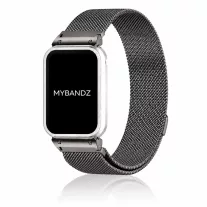   Mybandz Milánói mágneses fém óraszíj-sötétszürke(Xiaomi Smart Band 8/9/10 Pro/Xiaomi Redmi Watch 4-5-6)
