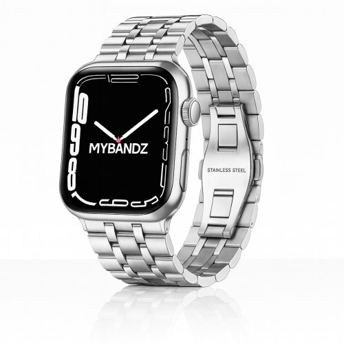 Apple Watch "Pearlmaster" láncszemes fém óraszíj /ezüst/ 44/45/46/49 mm