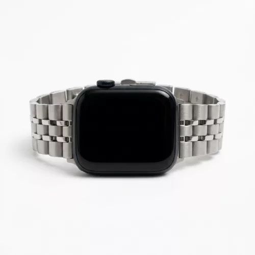Apple Watch "Pearlmaster" láncszemes fém óraszíj /ezüst/ 44/45/46/49 mm