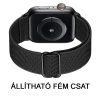 Apple Watch állítható rugalmas szövet óraszíj /púder/ 44/45/46/49 mm