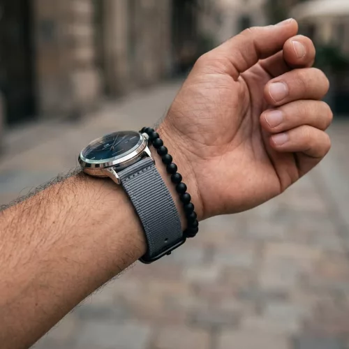 MYBANDZ Szövet óraszíj /szürke/ 20mm