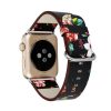 Apple Watch virágos műbőróraszíj 44/45/46/49 mm