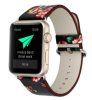Apple Watch virágos műbőróraszíj 44/45/46/49 mm