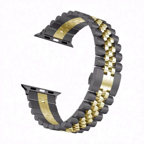 Apple Watch "Jubilee" láncszemes fém óraszíj /fekete-arany/ 44/45/46/49 mm