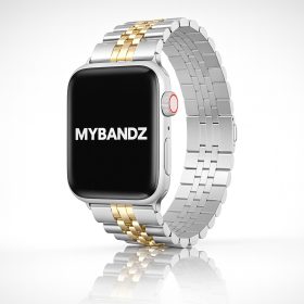   Apple Watch "Jubilee" láncszemes fém óraszíj /ezüst-arany/ 44/45/46/49 mm