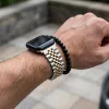 Apple Watch Jubilee láncszemes fém óraszíj /ezüst-arany/ 44/45/46/49 mm