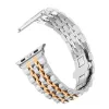 Apple Watch "Pearlmaster" láncszemes fém óraszíj /ezüst-rosegold/ 40/41 és 42mm