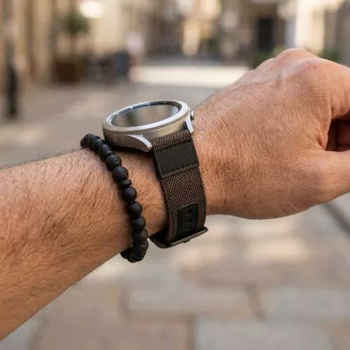 MYBANDZ Farmer szövet óraszíj /barna/ 22mm