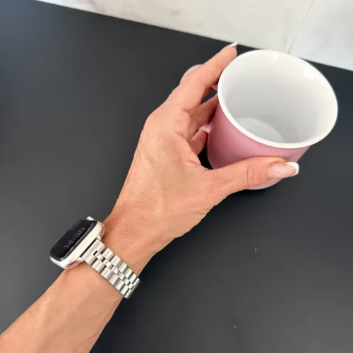 Apple Watch Jubilee láncszemes vékony fém óraszíj /ezüst/ 44/45/46/49 mm