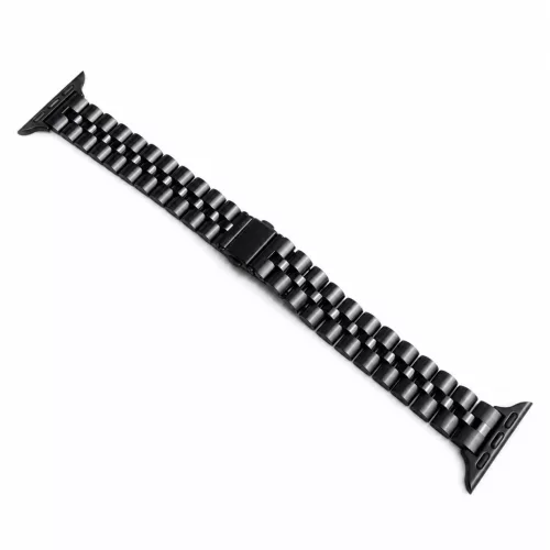 Apple Watch Jubilee láncszemes vékony fém óraszíj /fekete/ 44/45/46/49 mm