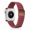 Apple Watch mágneses bőróraszíj fém csattal /rózsaszínes-bézs/ 40/41 és 42 mm