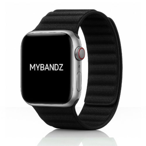 Apple Watch két részes mágneses szövet pánt /fekete/ 40/41 és 42mm