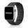 Apple Watch két részes mágneses szövet pánt /fekete/ 44/45/46/49 mm