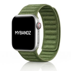   Apple Watch két részes mágneses szövet pánt /zöld/ 44/45/46/49 mm