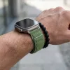 Apple Watch két részes mágneses szövet pánt /zöld/ 44/45/46/49 mm