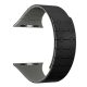 Apple Watch sportos mágneses szilikon pánt /fekete/ 44/45/46/49 mm