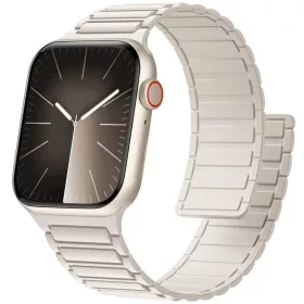   Apple Watch sportos mágneses szilikon pánt /bézs/38/40/41mm