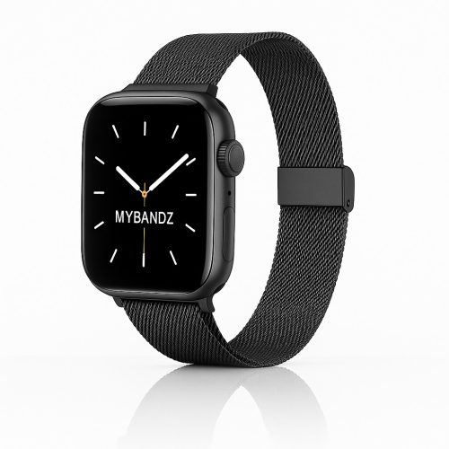 Apple Watch csatos milánói fém óraszíj /fekete/ 40/41 és 42mm