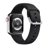 Apple Watch csatos szilikon óraszíj /fekete/ 44/45/46/49 mm