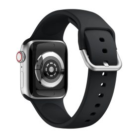   Apple Watch csatos szilikon óraszíj /fekete/ 44/45/46/49 mm