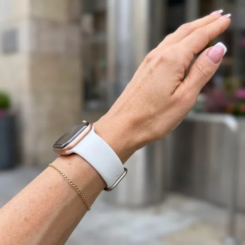 Apple Watch csatos szilikon óraszíj /fehér/ 40/41 és 42mm