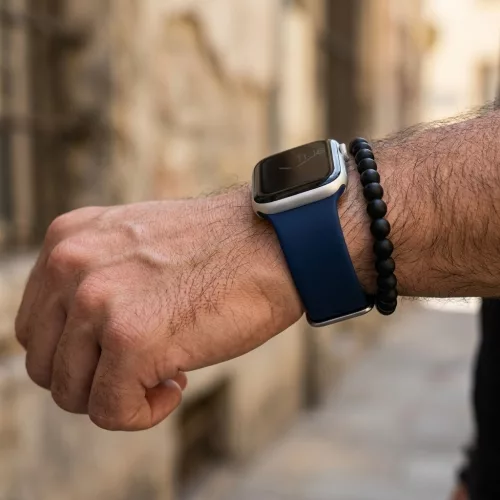 Apple Watch csatos szilikon óraszíj /sötét kék/ 40/41 és 42mm