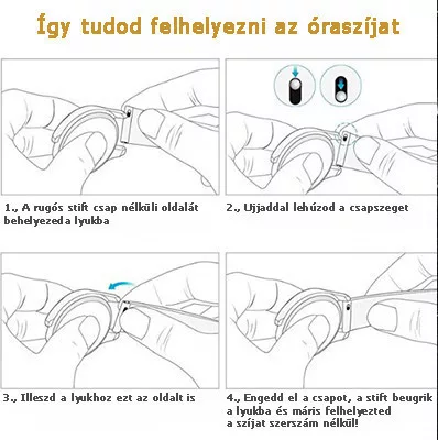 MYBANDZ Jubilee fém óraszíj / fekete / 22mm