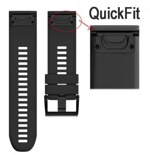 MYBANDZ Sportos szilikon óraszíj - fekete (Garmin 22mm órákhoz QF)