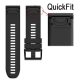 MYBANDZ Sportos szilikon óraszíj - fekete (Garmin 22mm órákhoz QF)