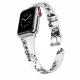 Apple Watch lélegző bőróraszíj /virágmintás/ - 40/41 és 42mm