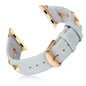   Apple Watch piramis bőróraszíj-szürkéskék-rosegold 40/41 és 42 mm