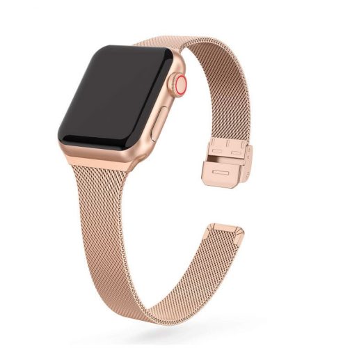 Apple Watch csatos milánói fém óraszíj /rosegold/ 44/45/46/49 mm