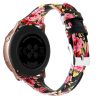 MYBANDZ Pink virágmintás slim bőróraszíj / 20mm