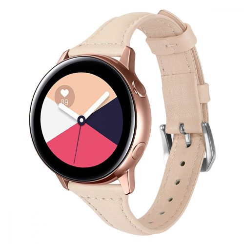 MYBANDZ Taupe színű slim bőróraszíj / 20mm