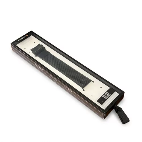MYBANDZ Milánói mágneses fém óraszíj /fekete-rés nélkül/ 20mm
